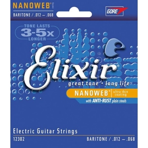 Elixir Electric Nanoweb Baritone 12-68 Cuerdas