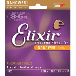 Cuerdas Elixir Acoustic Phosphor Bronze NW Extra Light 10-47