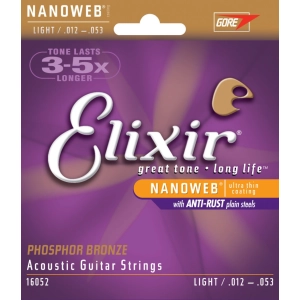 Cadenas Elixir Acoustic Phosphor Bronze NW Light 12-53