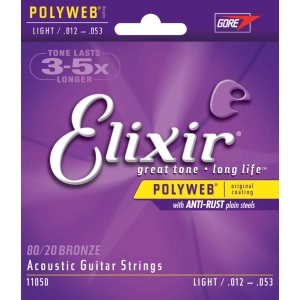 Cadenas Elixir Acoustic 80/20 Bronze PW Light 12-53