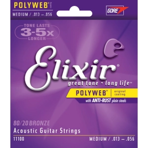 Cadenas Elixir Acoustic 80/20 Bronze PW Medium 13-56