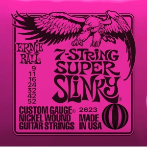 Cadenas Ernie Ball Slinky Nickel Wound 7-String 9-52