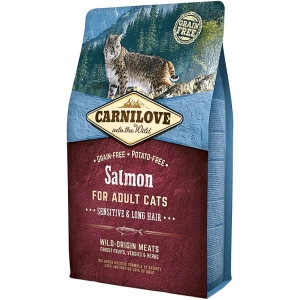 Comida para gatos Carnilove Adult Sensitive/Long-haired with Salmon 0,4 kg