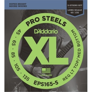 Cadenas DAddario XL ProSteels 5-String Bass 45-135