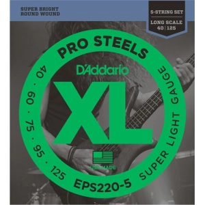 Cadenas DAddario XL ProSteels 5-String Bass 40-125