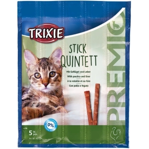 Comida para gatos Trixie Premio Quadro-Sticks Poultry/Liver 0,02 kg