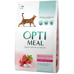 Comida para gatos Optimeal Adult Veal 10 kg