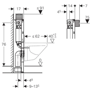 Instalación para inodoro Geberit Duofix 111.003.00.1