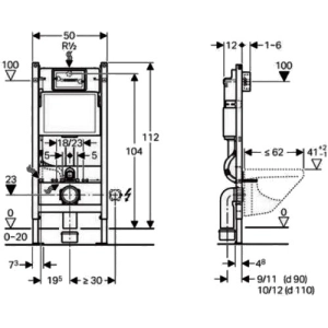 Instalación para inodoro Geberit Duofix 458.115.11.1