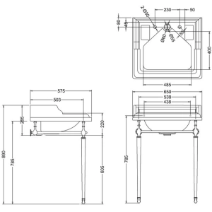 Lavabo Burlington Classic B14