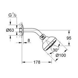 Sistema de ducha Grohe New Tempesta 100 26088000