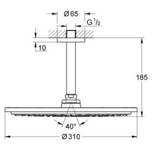 Sistema de ducha Grohe Rainshower Cosmopolitan 310 26057000