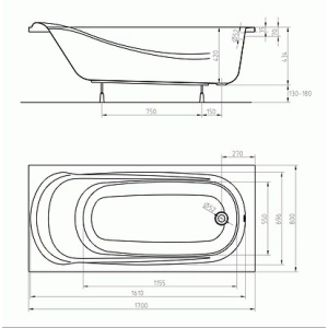 Baño Kolo Saga 170x80