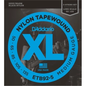 Cuerdas DAddario XL Nylon Tapewound Bass 5-String 50-135