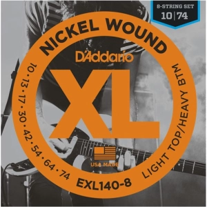 Cuerdas DAddario XL Nickel Wound 8-String 10-74