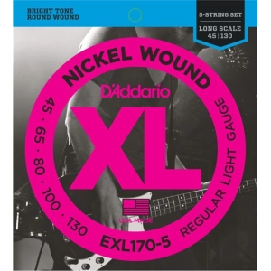 Cuerdas DAddario XL Nickel Wound Bass 5-String 45-130