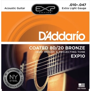 Cuerdas DAddario EXP Coated 80/20 Bronze 10-47