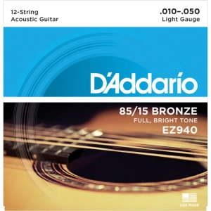 Cadenas DAddario 85/15 Bronze 12-String 10-50