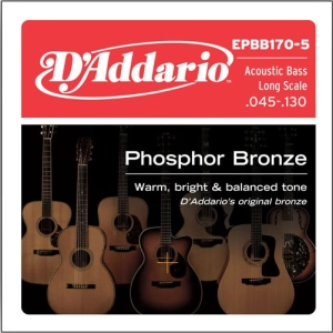 Cadenas DAddario Phosphor Bronze Acoustic Bass 5-String 45-130