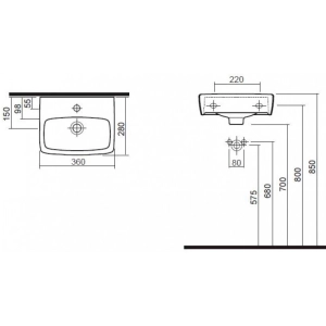 Lavabo Kolo Nova Pro 36 M32137