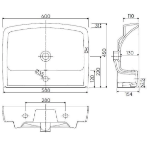 Lavabo Kolo Rekord 60 K91962