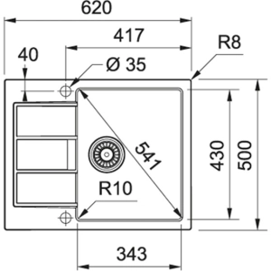 Fregadero Franke Sirius SID 611-62 114.0497.935