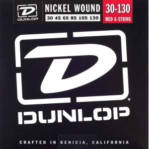 Cadenas Dunlop Nickel Wound 6-String Bass Medium 30-130