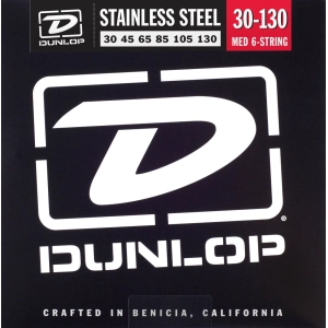 Cadenas Dunlop Stainless Steel 6-String Bass Medium 30-130