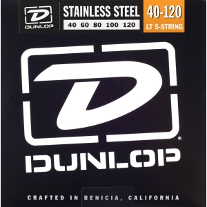 Cadenas Dunlop Stainless Steel 5-String Bass Light 40-120