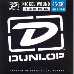 Cadenas Dunlop Nickel Wound 5-String Bass Medium 45-130