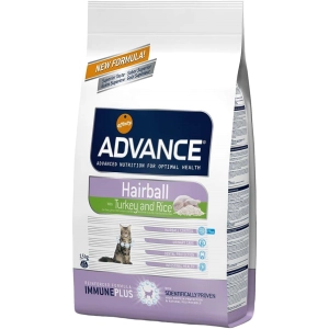 Comida para gatos Advance Adult Hairball Turkey/Rice 1,5 kg