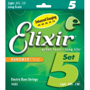 Cadenas Elixir Bass 5-String Nanoweb 45-130