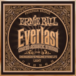 Cuerdas Ernie Ball Everlast Coated Phosphor Bronze 11-52