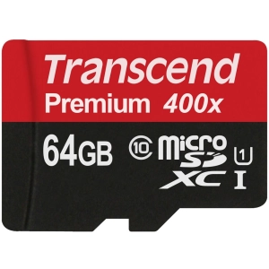 Tarjeta de memoria Transcend Premium 400x microSDXC UHS-I 64Gb