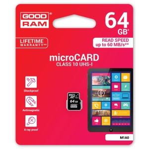 GOODRAM microSDXC 60 Mb/s Class 10 64Gb