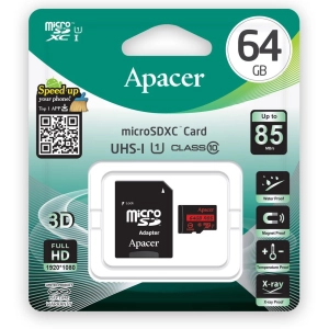 Apacer microSDXC R85 UHS-I U1 Class 10 64Gb