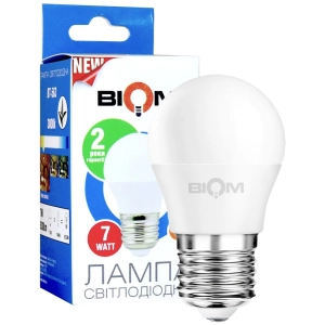 Bombilla Biom BT-563 G45 6W 3000K E27