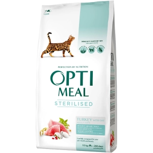 Comida para gatos Optimeal Adult Sterilised with Turkey 10 kg