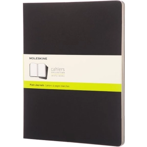 Bloc de notas Moleskine Set of 3 Plain Cahier Journals XXL Black