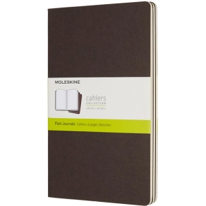 Bloc de notas Moleskine Set of 3 Ruled Cahier Journals Large Brown