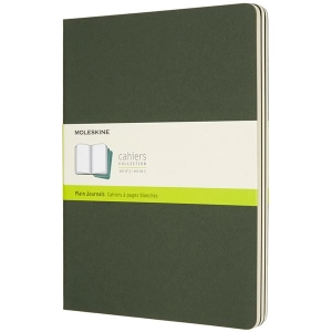 Bloc de notas Moleskine Set of 3 Plain Cahier Journals XLarge Green