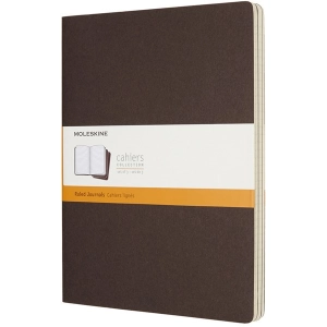 Bloc de notas Moleskine Set of 3 Ruled Cahier Journals XLarge Brown