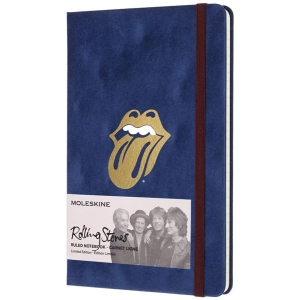 Bloc de notas Moleskine Rolling Stones Ruled Blue