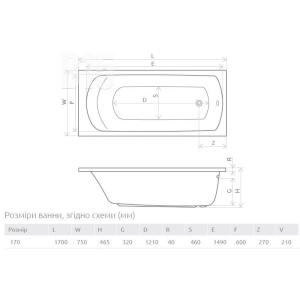 Radaway Kea 170x75