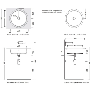 Lavabo Flaminia Twin 5057