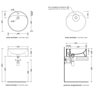 Lavabo Flaminia Twin 5050/A