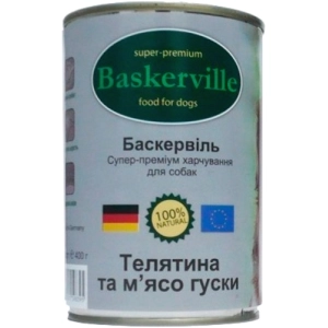 Comida para perros Baskerville Dog Canned with Veal/Goose 0,4 kg