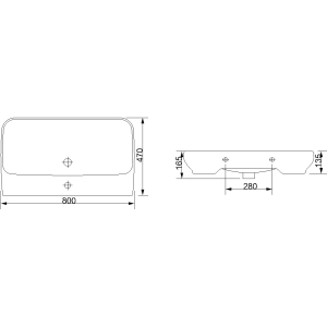 Lavabo Newarc Eksen 80