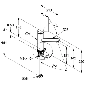 Kludi Tangenta 44904F875