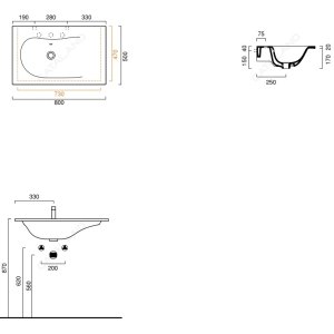 Lavabo Catalano Impronta 80